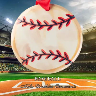 Baseball Handpainted  Ornament HOLIDAY NO RETURN