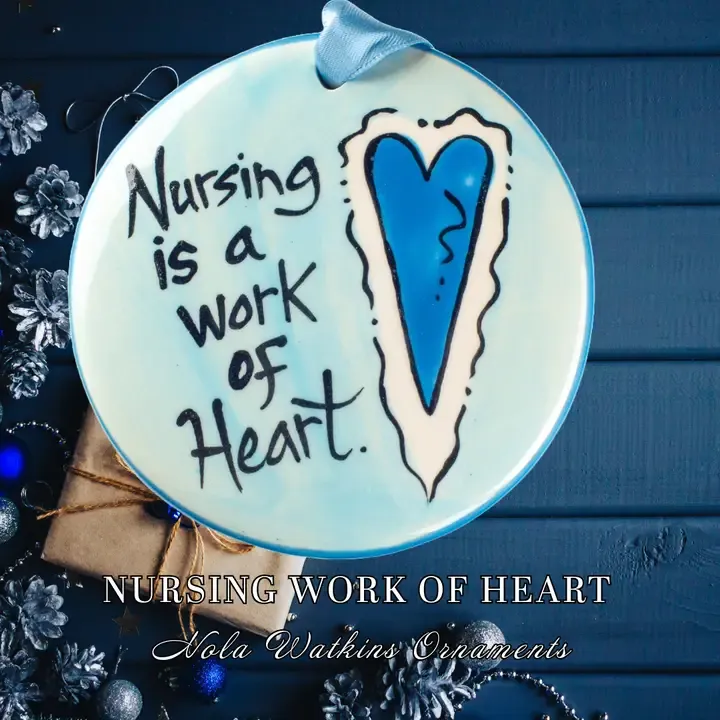 Nursing Heart Blue Ornament HOLIDAY NO RETURN