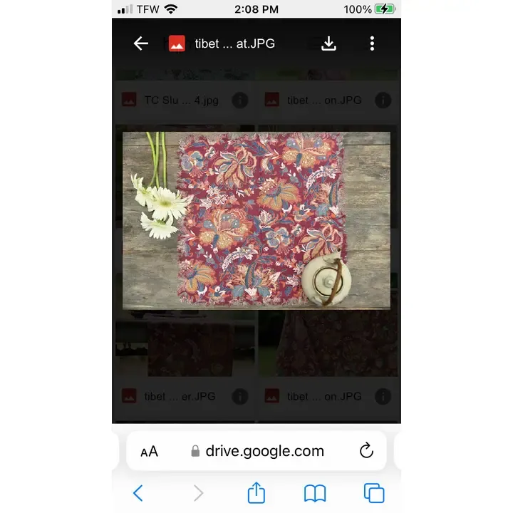 TIBET MAROON Textured 17X17 NAPKIN set of 2