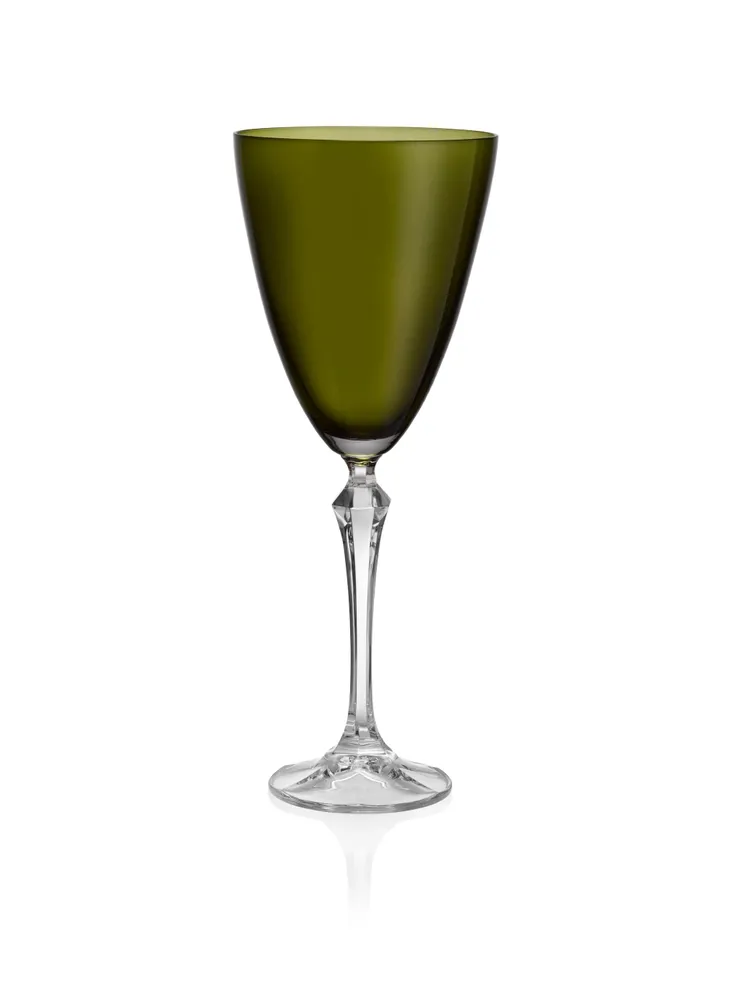 Vivid Wine Glass, Green, 9 oz
