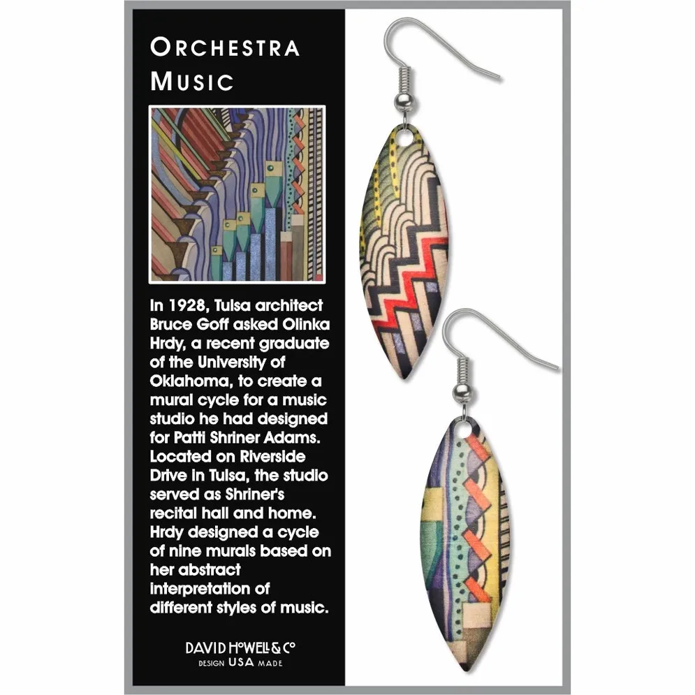 Orchestra Music Earrings, MADE in USA Orchestra Music Earrings, MADE in USA
