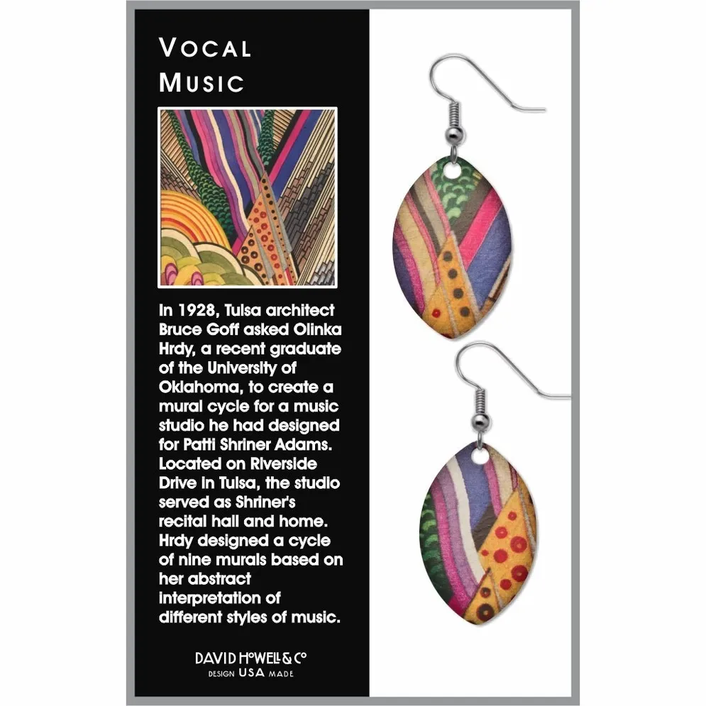Vocal Music Earrings, MADE in USA Vocal Music Earrings, MADE in USA