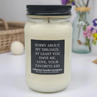 Funny Siblings Favorite Kid Candle