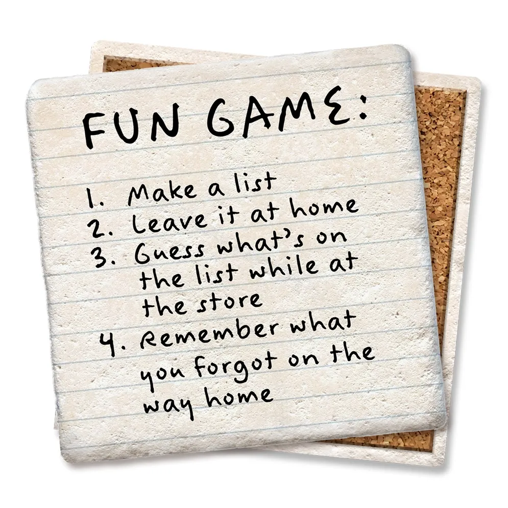 Fun Game: Make A List - Limestone Coaster Fun Game: Make A List - Limestone Coaster