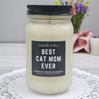 Funny Cat Mom Candle