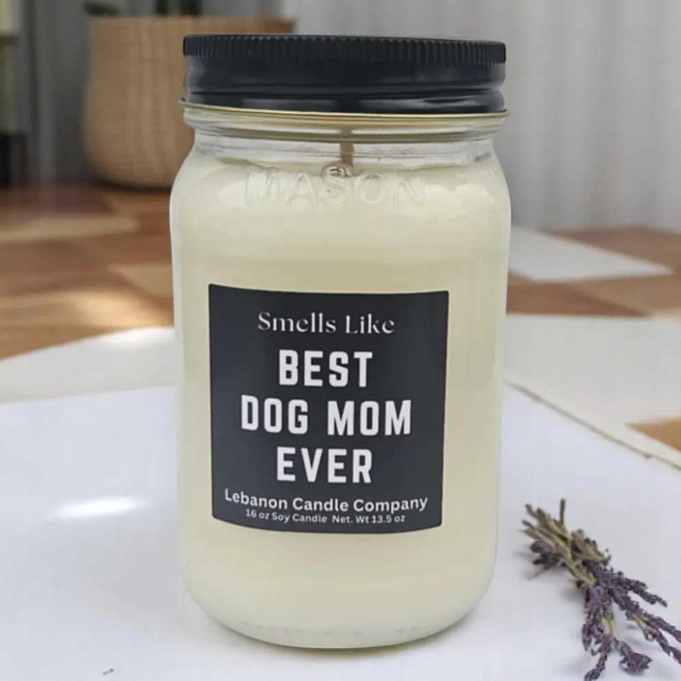 Funny Dog Mom Candle
