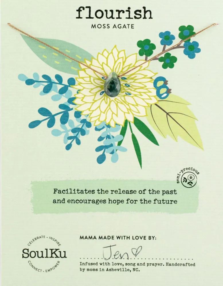 Moss Agate Soul-Full of Light Necklace for Flourish Moss Agate Soul-Full of Light Necklace for Flourish