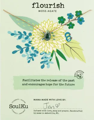 Moss Agate Soul-Full of Light Necklace for Flourish Moss Agate Soul-Full of Light Necklace for Flourish