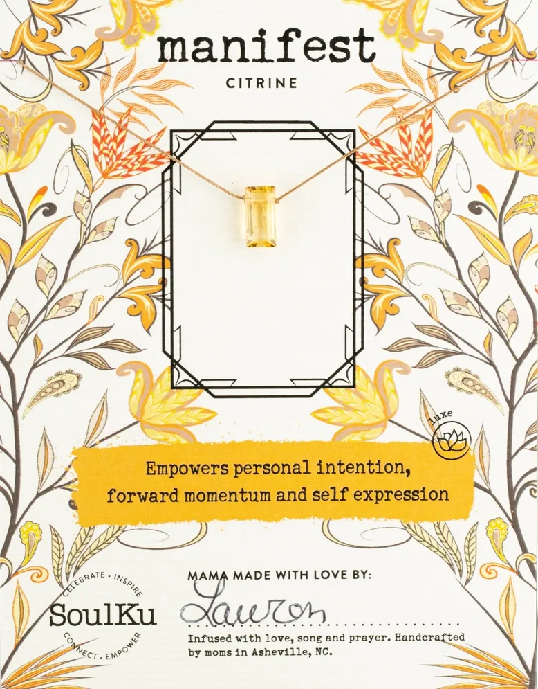 Citrine Refined Necklace for Manifest Citrine Refined Necklace for Manifest