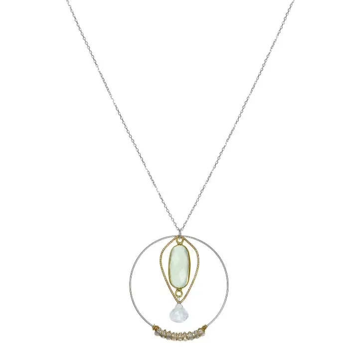 Silver Chalcedony Shimmer Necklace