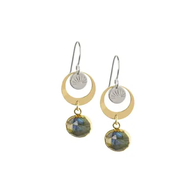E7996 Tidal Eclipse Earrings 14k gold filled and sterling silver with gold vermeil • Labradorite E7996 Tidal Eclipse Earrings 14k gold filled and sterling silver with gold vermeil • Labradorite