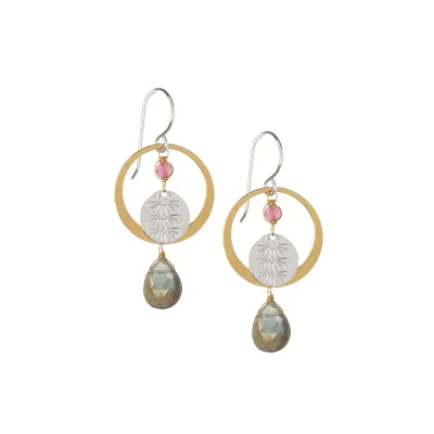 N8631Mystic Dance NecklacSterling silver and 14k gold filled • Labradorite with pink tourmaline and pearle N8631Mystic Dance NecklacSterling silver and 14k gold filled • Labradorite with pink tourmaline and pearle