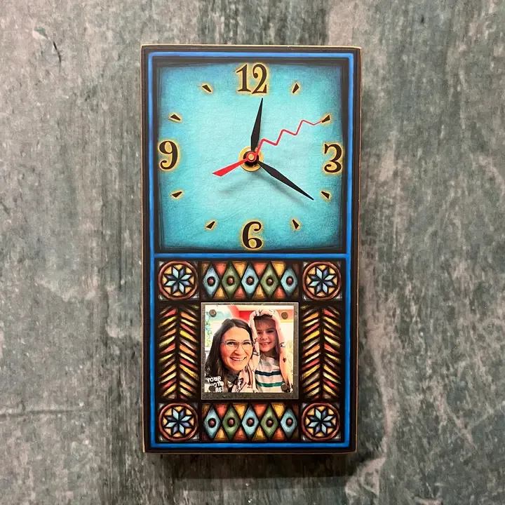 WCF50 - Blue Motif Frame Clock WCF50 - Blue Motif Frame Clock