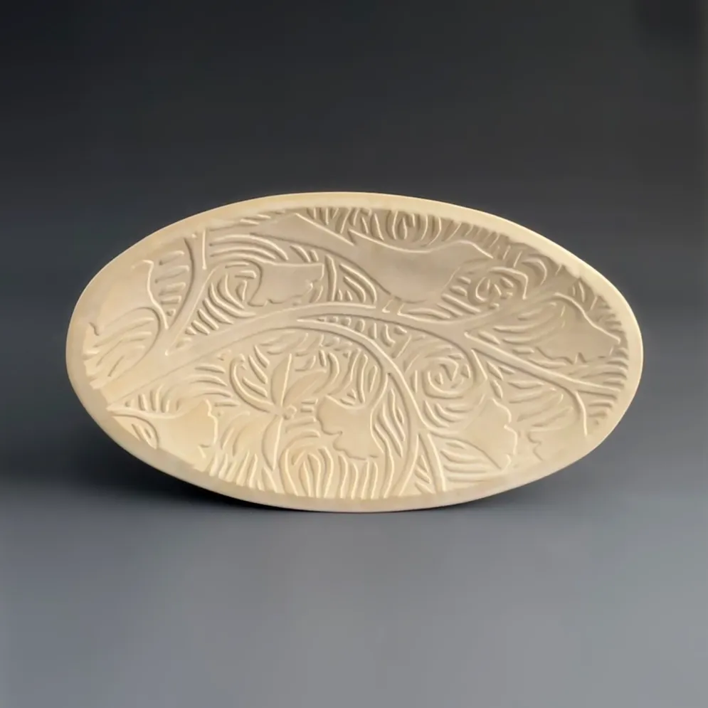 Lg Oval Dish - Bird White Lg Oval Dish - Bird White