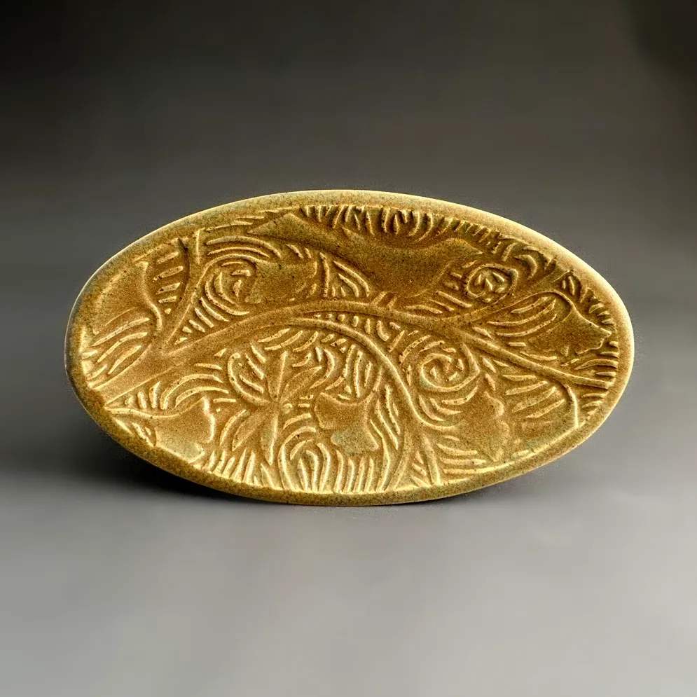 Lg Oval Dish - Bird Olive Lg Oval Dish - Bird Olive