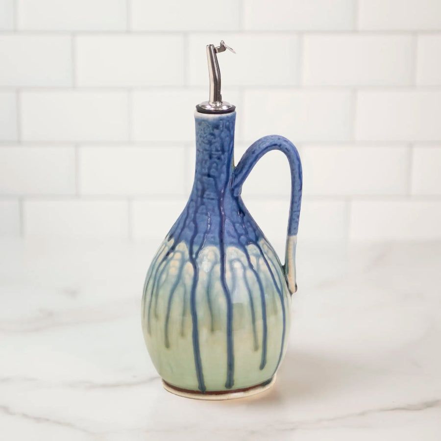 Oil Bottle - Blue Mint Green