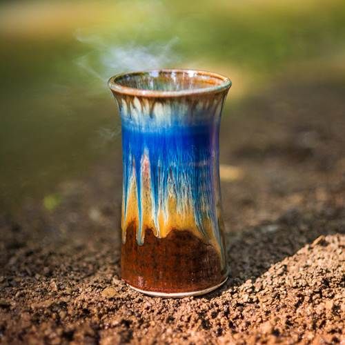 Tumbler - Amber Blue glaze