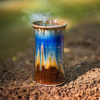 Tumbler - Amber Blue glaze