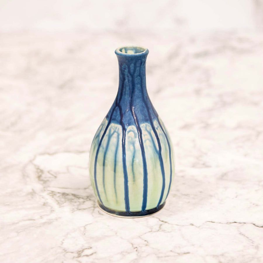 Tall Bud Vase - Blue Mint Green