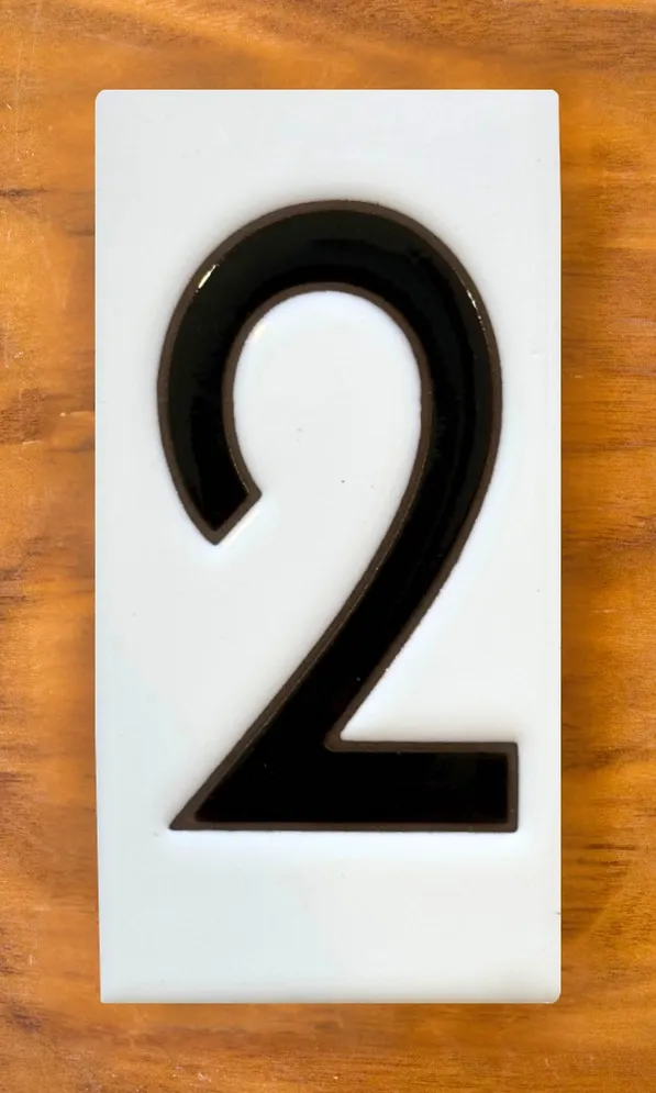 #2 House Number Frank Lloyd Wright© 3x6 #2 House Number Frank Lloyd Wright© 3x6