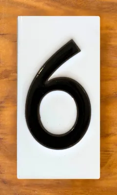 #6 House Number Frank Lloyd Wright© 3x6