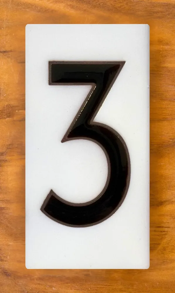 #3 House Number Frank Lloyd Wright© 3x6