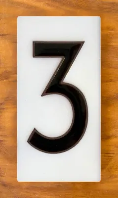 #3 House Number Frank Lloyd Wright© 3x6