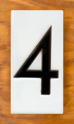 #4 House Number Frank Lloyd Wright© 3x6