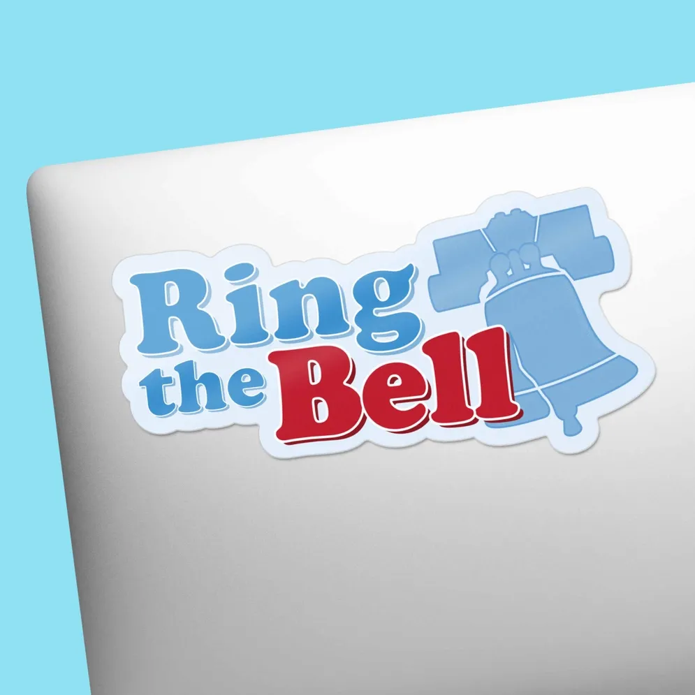 Ring the Bell Philly Sports Sticker - Small - 3.25&quot; Water Bottle Size