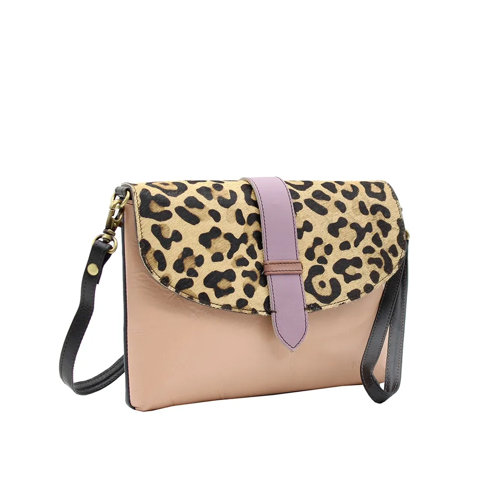 047910P SADDLE print leather bag
