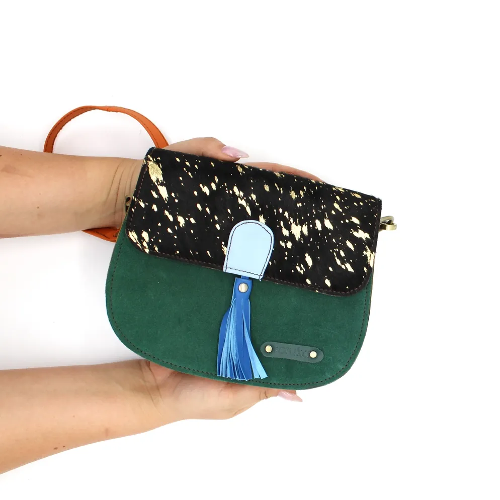 81020 LENA small round suede print