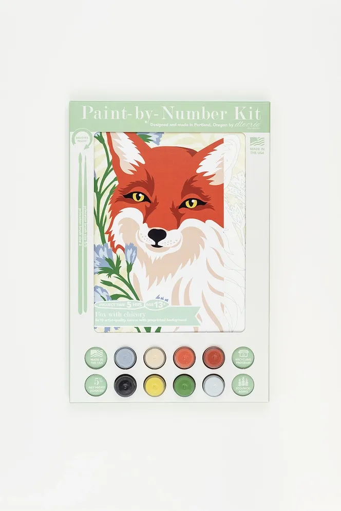 Fox with Chicory Paint-by-Number Kit