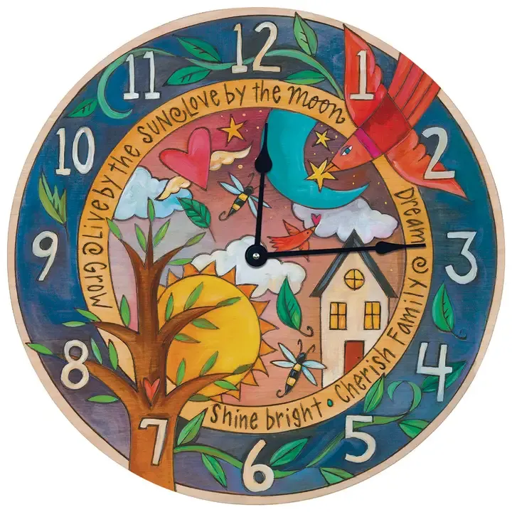 &quot;Moments in Time&quot; Circle Wall Clock 