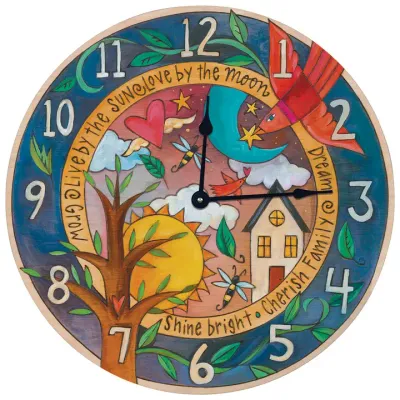 &quot;Moments in Time&quot; Circle Wall Clock 