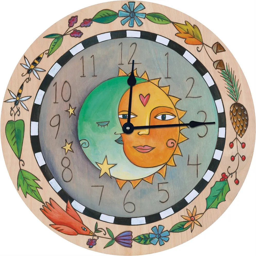 &quot;Day to Night&quot; Circle Wall Clock