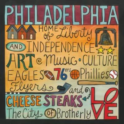 &quot;Philadelphia Freedom&quot; | Philadelphia Wall Plaque - 9x9