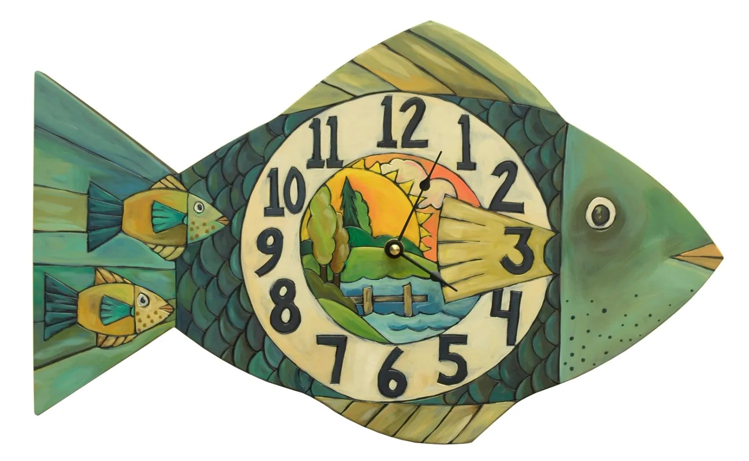 &quot;Lake Time&quot; Fish Clock