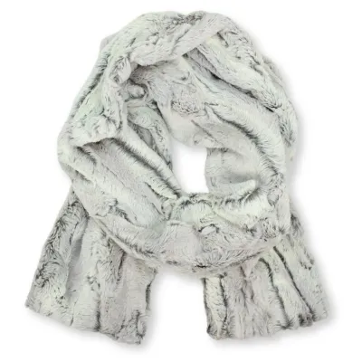 Faux Fur Oblong Scarf - 39 | Light Grey