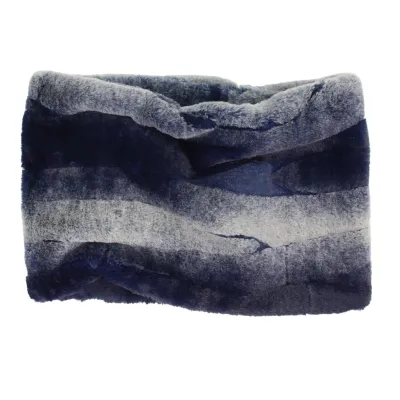 Faux Fur Snood Scarf - 51 | Navy