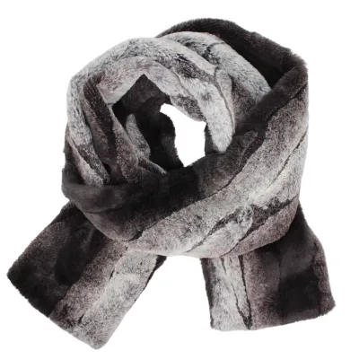 Faux Fur Oblong Scarf - 54 | Chocolate