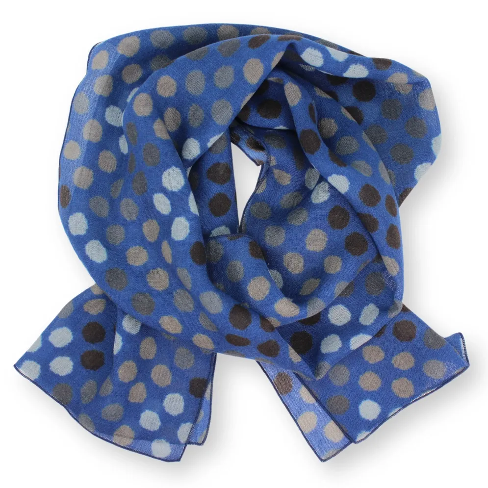 Italian Tissue Wool Scarf - 952 | Blue