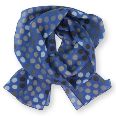 Italian Tissue Wool Scarf - 952 | Blue