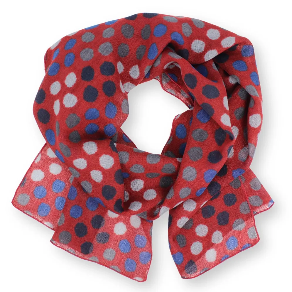 Italian Tissue Wool Scarf - 951 | Red