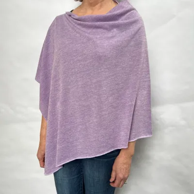 Spring Knit Poncho - Lilac