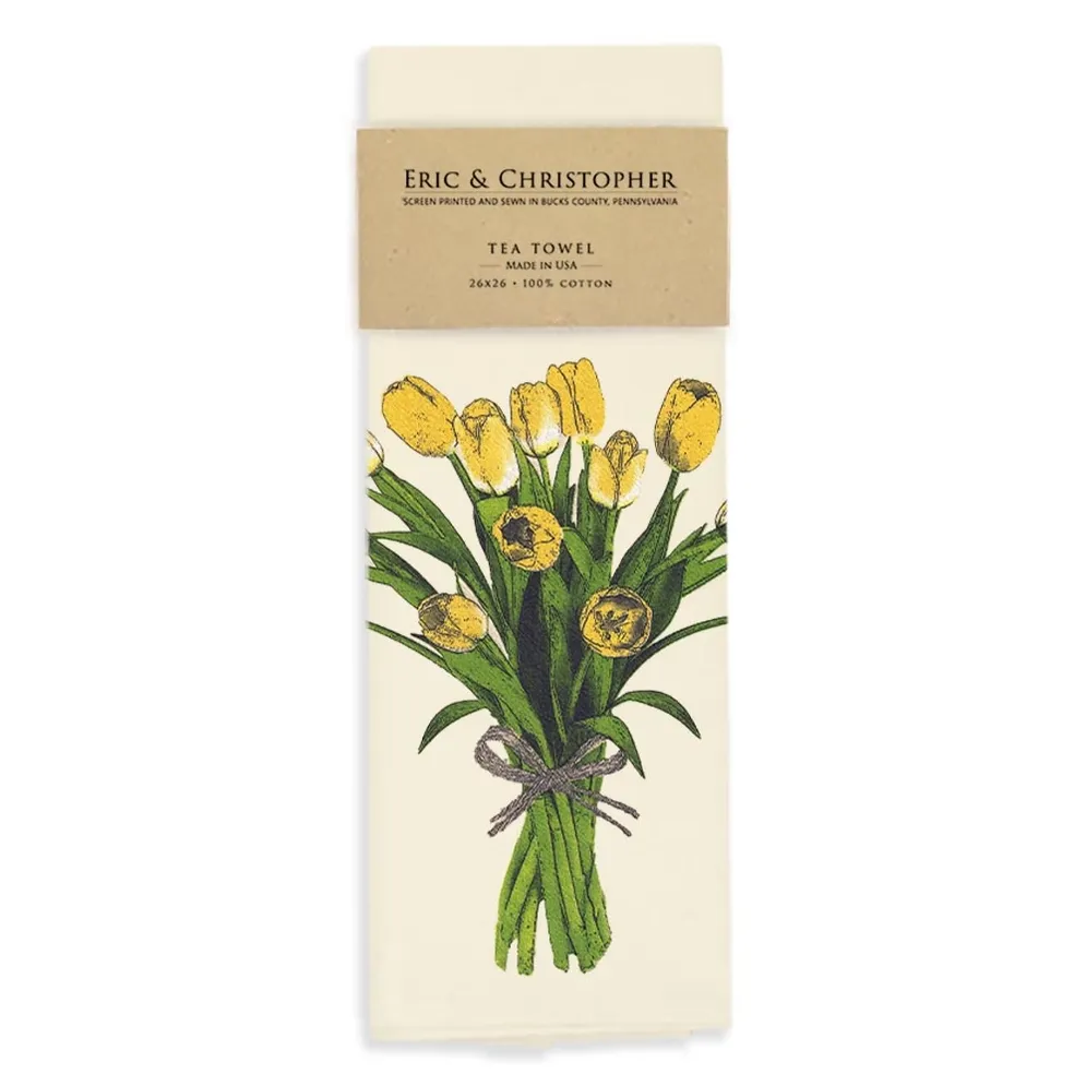 Spring Tulips Tea Towel