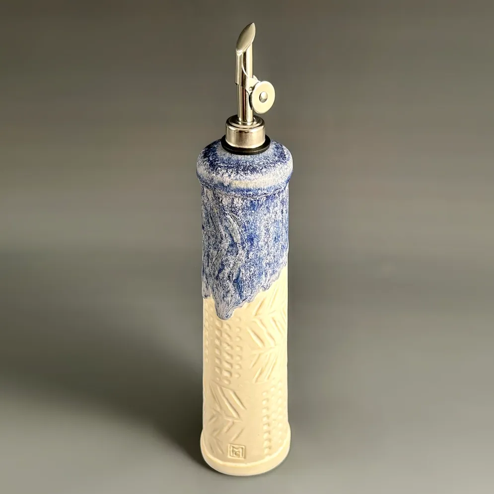 Oil Cruet - Indigo/White Straight