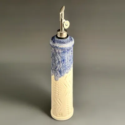 Oil Cruet - Indigo/White Straight Oil Cruet - Indigo/White Straight