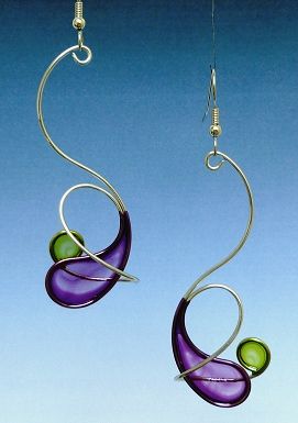 95 Stainless Steel and Resin Earrings