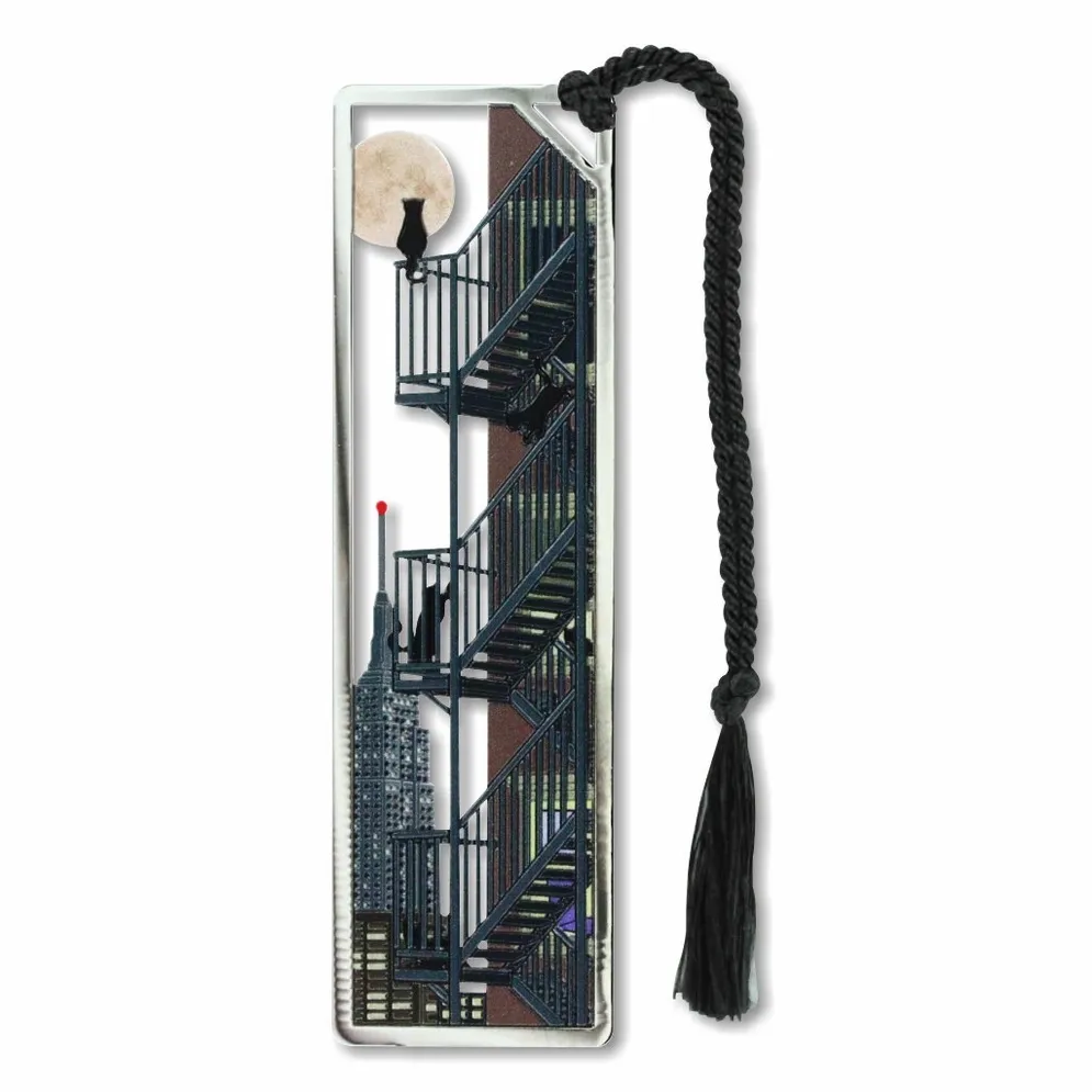 Harvest Moon Over New York Metal Bookmark, MADE in USA