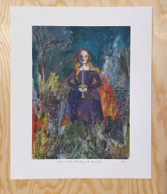 There is only bravery and beauty - 8 by 10